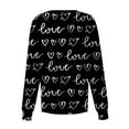 thumbnail image 3 of ADSSDQ Scrubs for Women Tops Casual Crewneck Long Sleeve Scrub Jackets Stretchy Snap Front Cardigan Top Cute Valentines Day Letter Print Nursing Pocketed Working Uniform, 3 of 3