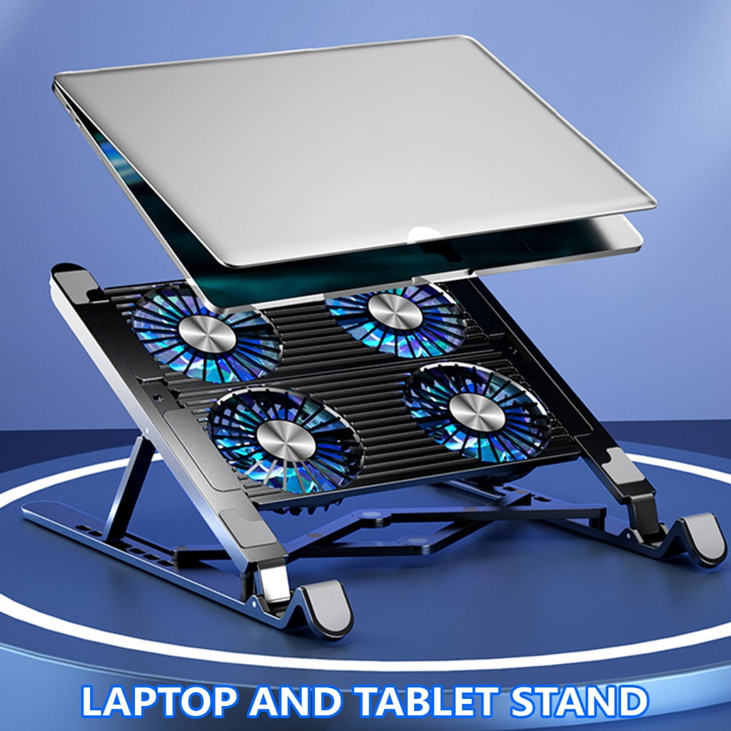YIEMEEN Gaming Laptop Coolers Laptop Fan Cooling Stand Quiet Cooling Fan for Laptop Height Stand LED Light Laptop Cooling Pad