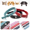 thumbnail image 3 of Flmtop Dog Collar Inlaid Rhinestone Decor Adjustable Skin Friendly Pet Dogs Necklace Loop Pet Product Red, 3 of 9