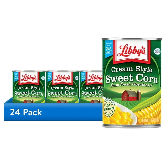 (24 pack) Libby's Canned Cream Style Sweet Corn, 14.75 oz