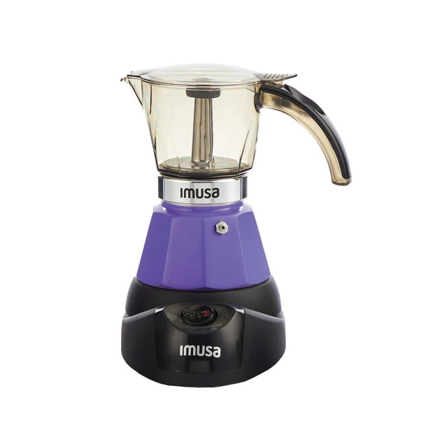 Cafetera eléctrica Imusa con capacidad para 3 o 2 tazas, color morado