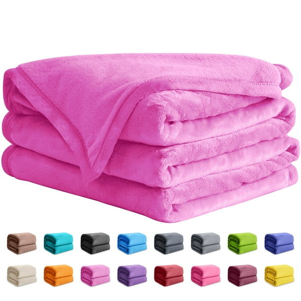 Astarin Throw Blanket, Twin Size Pink Blankets & Throws for Couch/Beds