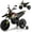 Black, variant on OLAKIDS Kids Motorcycle 12V, Licensed Aprilia RX125 Electric Ride-on Motorbike for Toddlers with Training Wheels, Spring Suspension, Headlight, Music, Children Ages 3-8 (Red)
