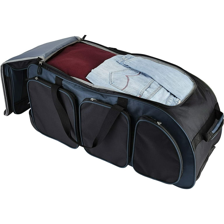 Travelers Club 30-inch Adventure Rolling Multi-Pocket Upright Luggage Duffel - Rivera Blue - Walmart.com Travelers Club 30-inch Adventure Rolling Multi-Pocket Upright Luggage Duffel - Rivera Blue - Walmart.com