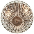 thumbnail image 6 of Vienna Full Spectrum Ibeza Vintage Ceiling Light Flush Mount Fixture 15 1/2" Wide Mocha Brown 3-Light Square Cut Crystal for Bedroom Kitchen Hallway, 6 of 7