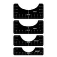 thumbnail image 1 of Ruler  Neck Pvc Black 4Pcs Acrylic For Making T-Shirts Designed Calibration Tool, 1 of 9