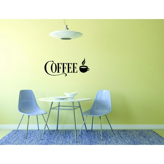 Wall Design Pieces Coffee Kitchen Quote 16x40"