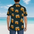 thumbnail image 6 of Haiem Beer Printed Hawaiian Shirt for Men - Men’s Casual Beach Summer Shirts - Stretch Fabric with Modern Fit-Large, 6 of 9