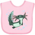 thumbnail image 3 of Inktastic Cute Axolotl Swimming with Bubbles Boys or Girls Baby Bib, 3 of 4