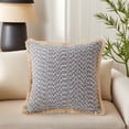 thumbnail image 2 of Unique Bargains Set of 2 Boho Soft Square Throw Pillow Covers for Couch Dark Grey, 2 of 7