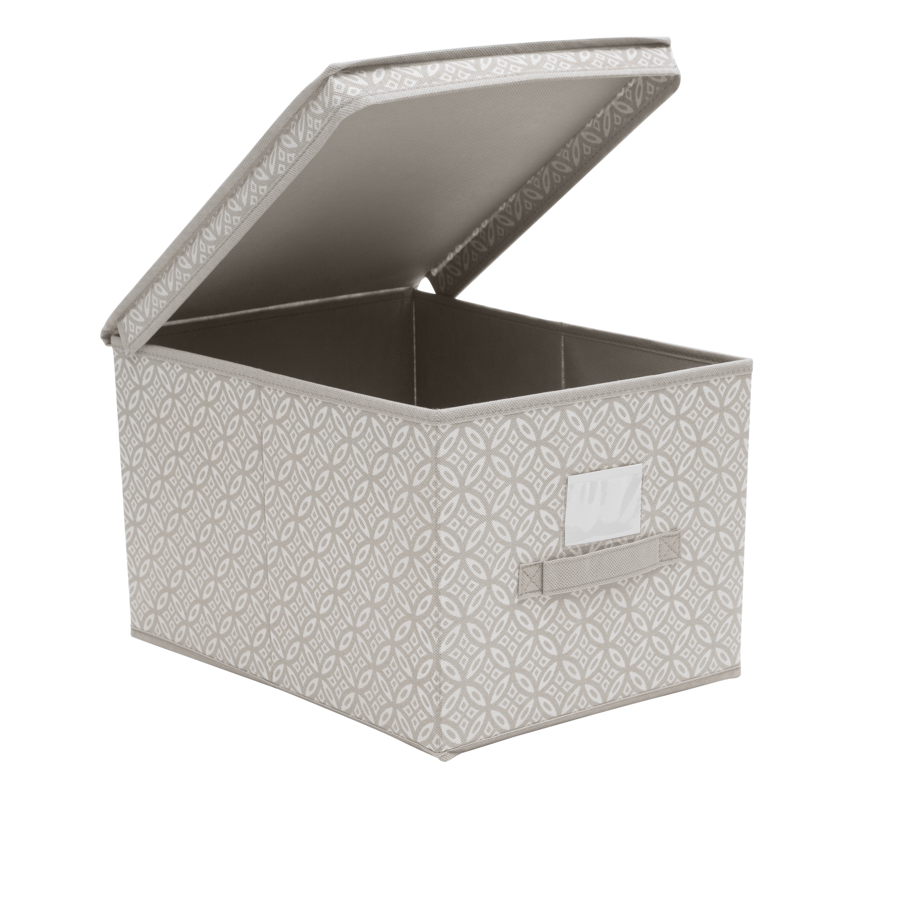 Simplify Boho Adult Large Printed Nonwoven Storage Box in Grey