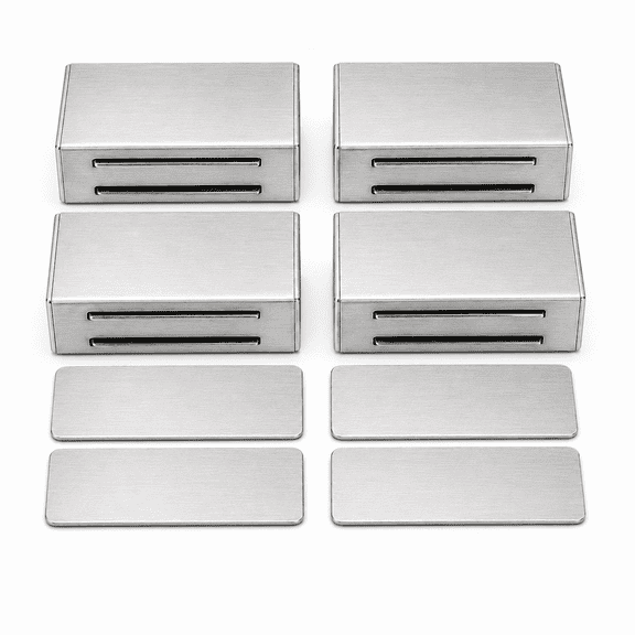Cabinet Magnetic Catch Adhesive Jiayi 4 Pack Magnetic Door Catch Strong Cabinet Door Magnet Latch Stainless Steel Kitchen Magnetic Latch for Cupboard Magnetic Closure Closet Door Closing for Drawer