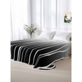 thumbnail image 5 of Black White Queen Size Flat Sheet, Wrinkleproof & Fadeproof Cooling Flat Bed Sheet Only, Ombre Gradient Striped Minimalist Texture Breathable Soft Bedding Top Sheets 90 x 102 Inches, 5 of 8