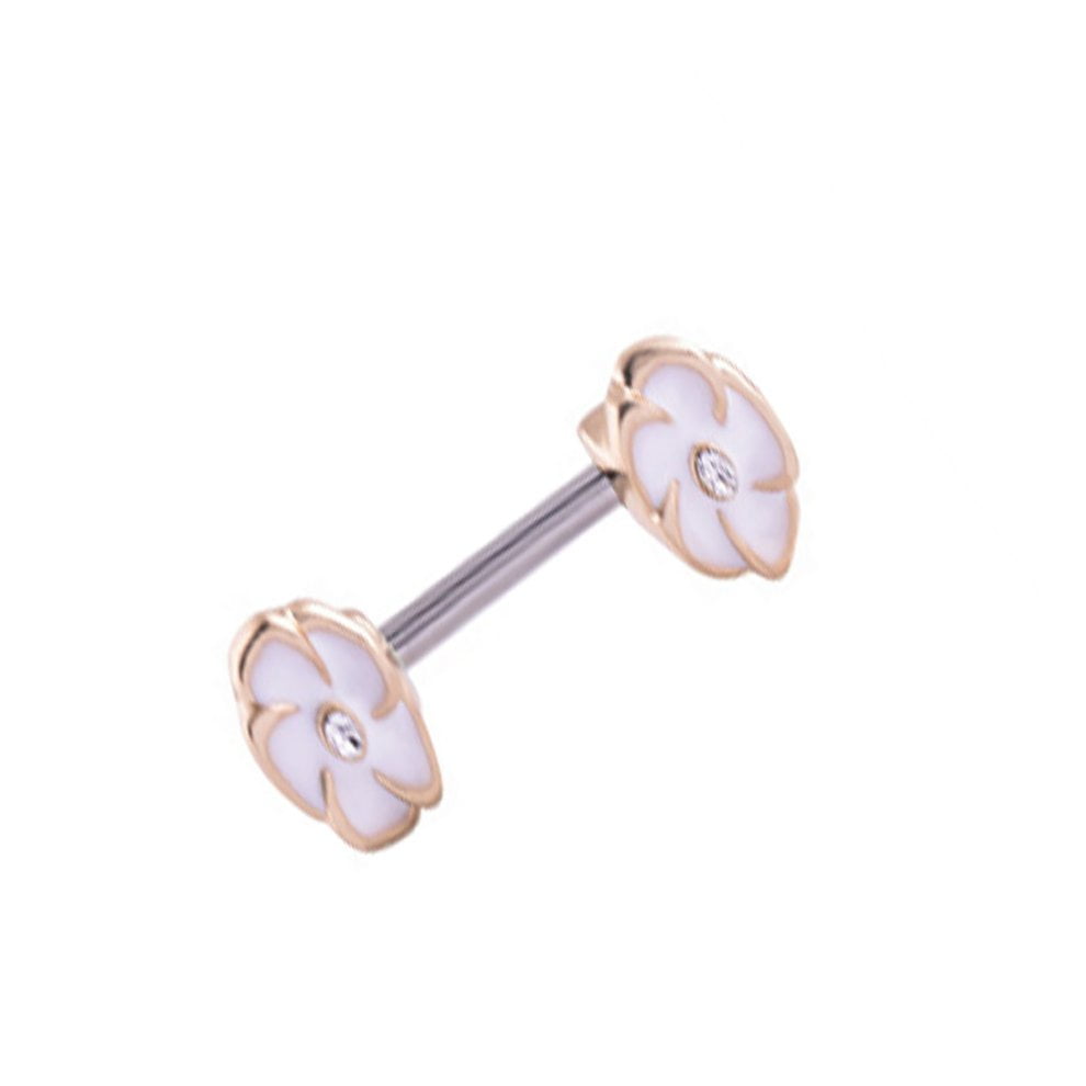 Anti Allergy Flower Sexy Women Dangle Nipple Piercing Shields Bars