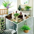 Efavormart 2 Bushes | 19" Artificial Green Boston Fern Leaf Stems Faux ...