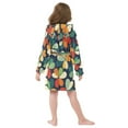 thumbnail image 7 of FORMRS Niños Bathrobe Unisex Hooded Robe Soft Plush Pajamas Sleepwear, Size 2-3T, Green Clover Pattern, 7 of 7