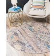 thumbnail image 1 of Unique Loom 3143286 8 x 8 ft. Prado Basilica Round Rug, Light Brown, 1 of 1