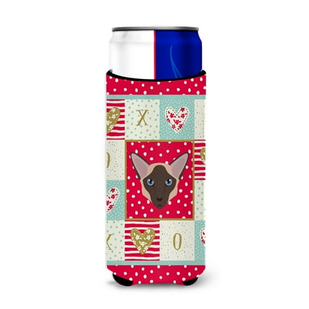 

Carolines Treasures CK5104MUK Colorpoint Longhair Cat Love Ultra Hugger for slim cans Slim Can multicolor