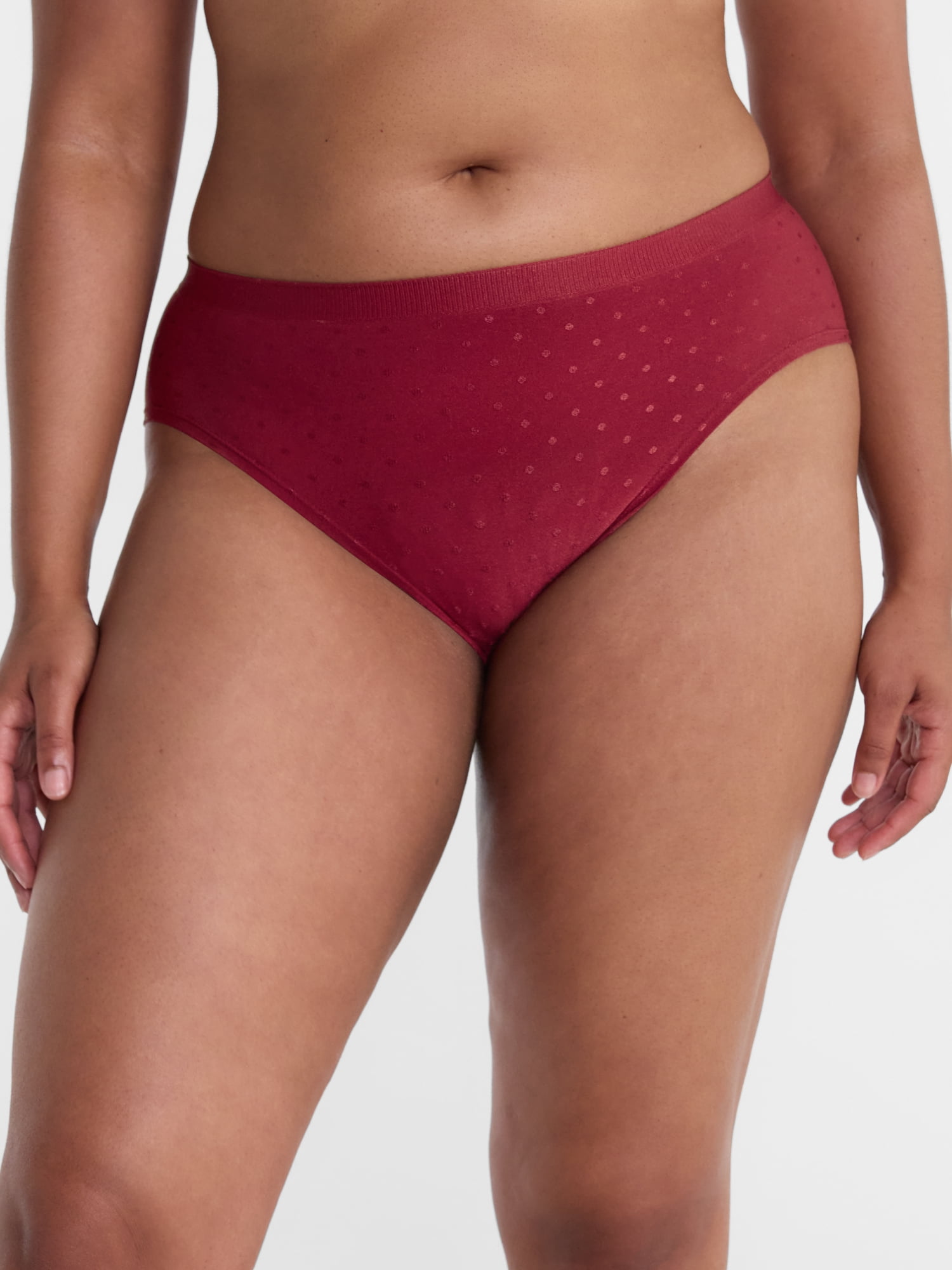 Joyspun Women's Seamless Hipster Panties, 3-Pack, Sizes XS-XXXL