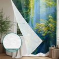 thumbnail image 6 of Green Blue Pond Shower Curtain - Water Repellent Fabric Shower Curtains Washable, Vibrant Oil Painting Cottagecore Decorative Polyester Cloth Bathroom Curtains Modern Bath Decor 36"x72", 6 of 8