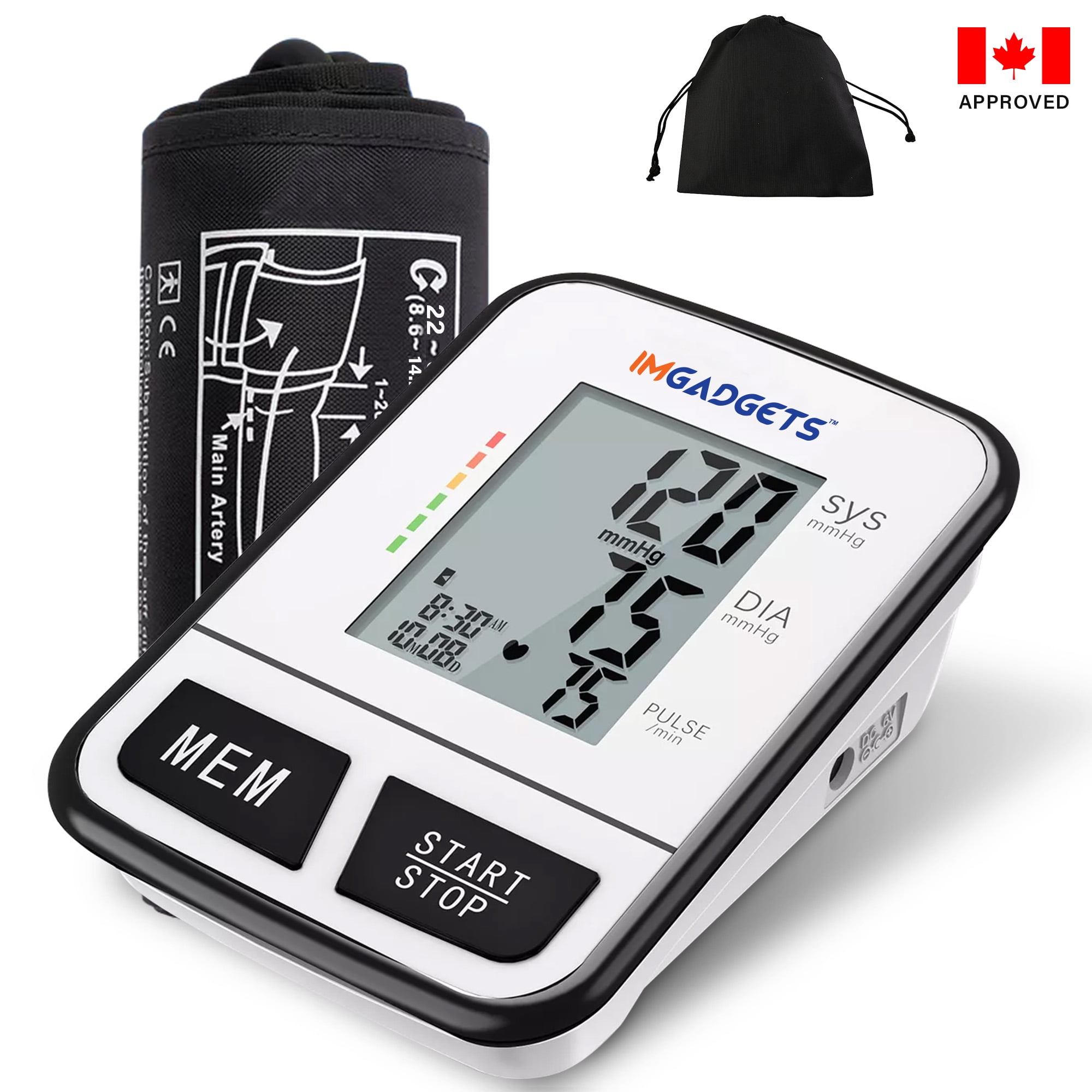 IMGadgets Blood Pressure Monitor (Upper Arm) | Large HD Backlit Display ...