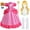 Dress+Accessories+Wig, variant on Girls Pink Princess Dresses Birthday Party Fancy Outfit Fairy Dress up