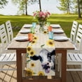 thumbnail image 4 of Table Runners 72 Inches Long Dress Scarves, Cow Sunflowers Farmhouse Kitchen/Dining Table Runner, Coffee Tablerunners, Country Vintage Animals Floral Leaves 14x72 Inch, 4 of 9