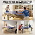 thumbnail image 4 of Soozier 9 ft Folding Table Tennis Ping Pong Table Conversion Top with Net, 4 of 10
