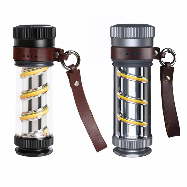 Lámpara de ambiente de camping XPG, lámpara de noche COB portátil para senderismo, pesca (gris)