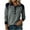 Gray, variant on ZACPNCV Womens Trendy Casual Sweatshirt Long Sleeve Solid Color with Detachable Feel Denim Collar and Stitching