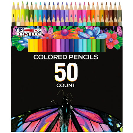 US Art Supply 50 Piece Adult Coloring Book Artist Grade Colored Pencil (Best Artist Pencil Set)