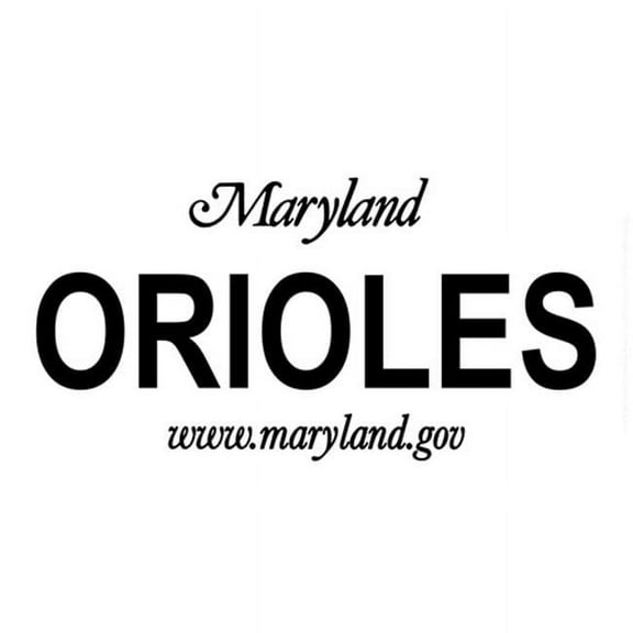 LP-2072 Maryland State Background License Plates- Orioles
