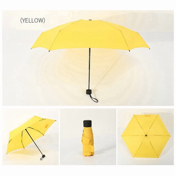 Foldable Umbrella Mini Umbrella Traveling Rain Gear Rainy Day Pocket Umbrella Mini G2430