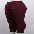 thumbnail image 2 of Women Pants High Waist Slim Pencil Skinny Tummy Control Solid Color Pants, 2 of 4