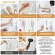 thumbnail image 5 of LEVERLOC Organizador de ducha con ventosa, organizador de ducha, estante de baño extraíble, succión de almacenamiento, potente soporte máximo de 22 libras, soporte impermeable, color blanco, 5 of 5