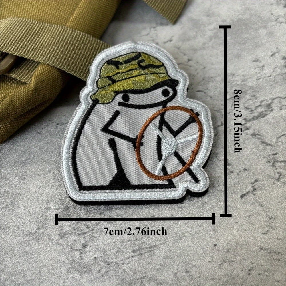 Guber Flork Drive Embroidered Tactical Morale Patch - Hook & Loop Military Badge for Clothes, Backpacks, and Armbands