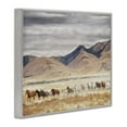 thumbnail image 2 of Wild Horses Roaming Across Western Landscape Gray Framed Giclee Art, 30 x 24, 2 of 7
