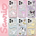 thumbnail image 2 of Funda de teléfono Sanrio Hello Kitty Kuromi Cinnamoroll para iPhone 14 13 12 Mini 11 Pro Max X XR XS 7 8 funda transparente de silicona suave xuanjing  unisex, 2 of 2