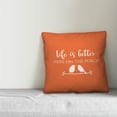 thumbnail image 2 of Creative Products Life is Better Here on the Porch Orange 16x16 Indoor / Outdoor Pillow, 2 of 2