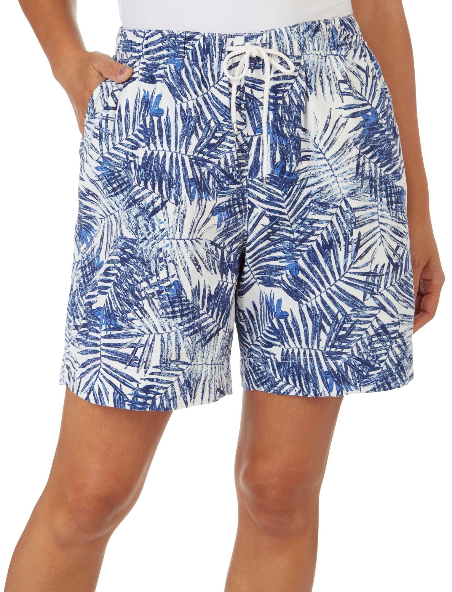 Coral Bay Womens Print Pull On Twill 