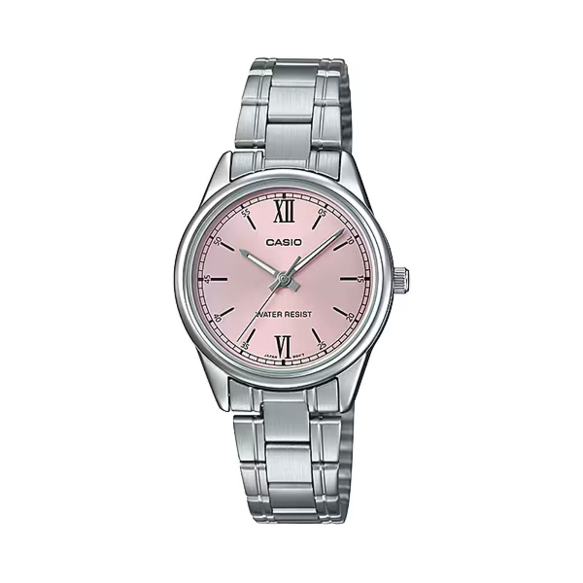 Casio Women’s Pink Dial Stainless Steel Bracelet Watch - LTP-V005D-4B2UDF