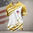 thumbnail image 2 of Men’s USA Graphic Crewneck T-Shirts Short Sleeve Wrinkle Free Breathable Tee for 4th of July Sports Football Game Day Events, 2 of 3