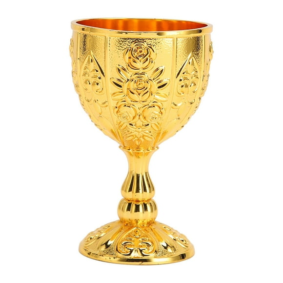 Metal Embossed Wine Cup,Metal Embossed Wine Cup Wine Cup Engraving Flower Pattern Cup Crafted with Care