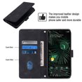 thumbnail image 3 of Compatible with Google Pixel 6 Pro Classic Embossed PU Leather Case with Card Holder Shockproof Cover, 3 of 5