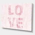 thumbnail image 3 of Designart ' Pink Pastel Love Abstract ' Shabby Chic Canvas Wall Art Print, 3 of 4