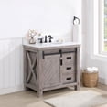 thumbnail image 4 of Vinnova Cortes 36" White Composite Stone Top Singe Vanity in Gray without Mirror, 4 of 13