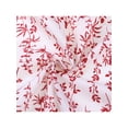 thumbnail image 4 of INSPIRE CHIC Women's Floral Printed 100% Cotton Scarves, Flowers Lace Trim Square Headscarf Neckerchief 26.8"x26.8" Flower-4-Red, 4 of 6