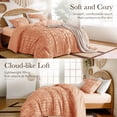 thumbnail image 5 of SONORO KATE Twin Tufted Boho Comforter Set - 2 Piece Farmhouse Chic Bed in a Bag, All-Season Jacquard Bedding Comforter with 2 Pillow Shams, Coral, 5 of 8