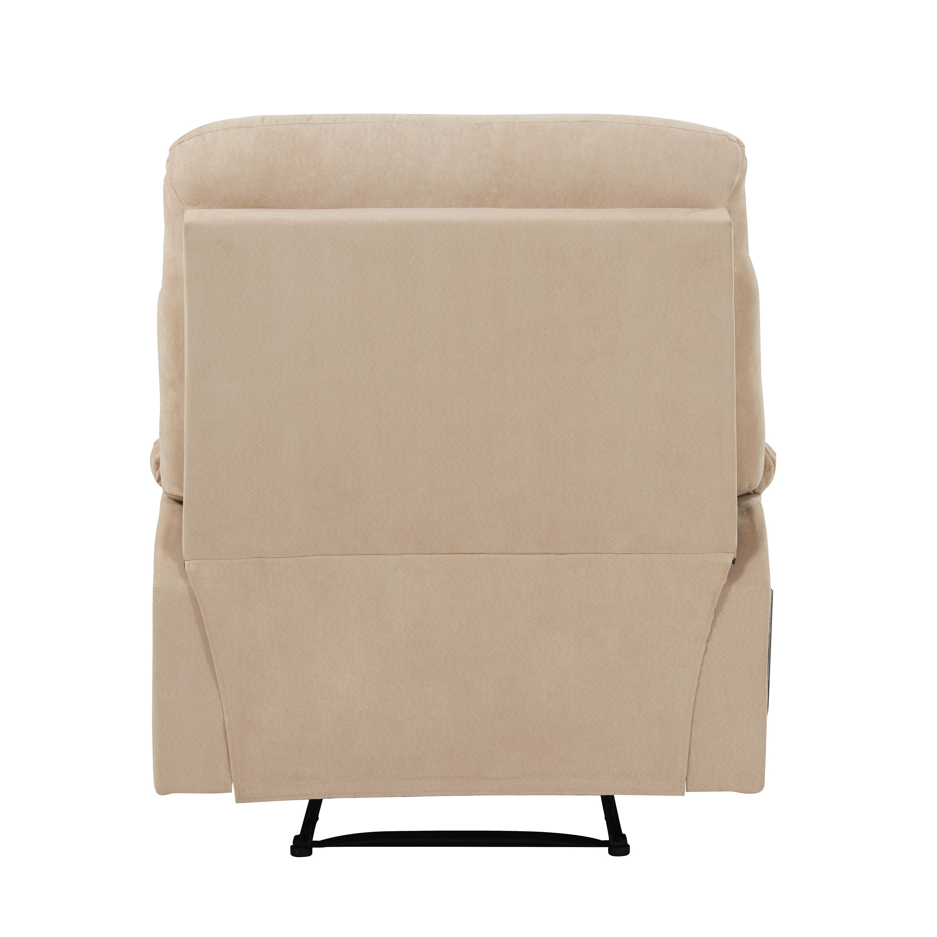 Homesvale Wall Hugger Standard Recliner Chair, Microfiber Beige Khaki