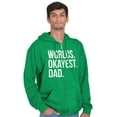 thumbnail image 3 of Worlds Okayest Dad Fathers Day Family Zip Hoodie Sweatshirt Men Brisco Brands S, 3 of 5